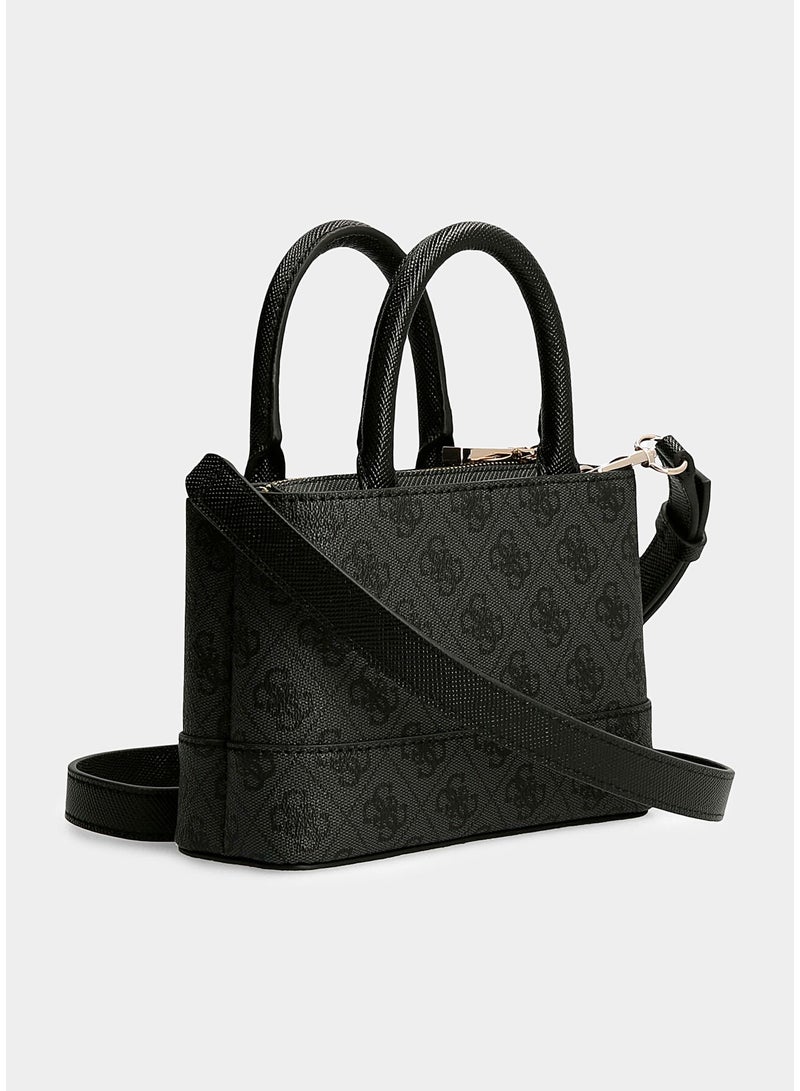 GUESS CORDELIA Bag with 4G logo print - Black - Image 2