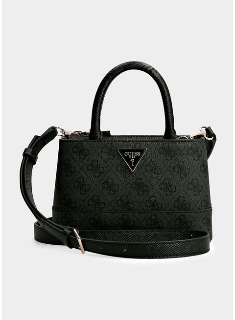 GUESS CORDELIA Bag with 4G logo print - Black