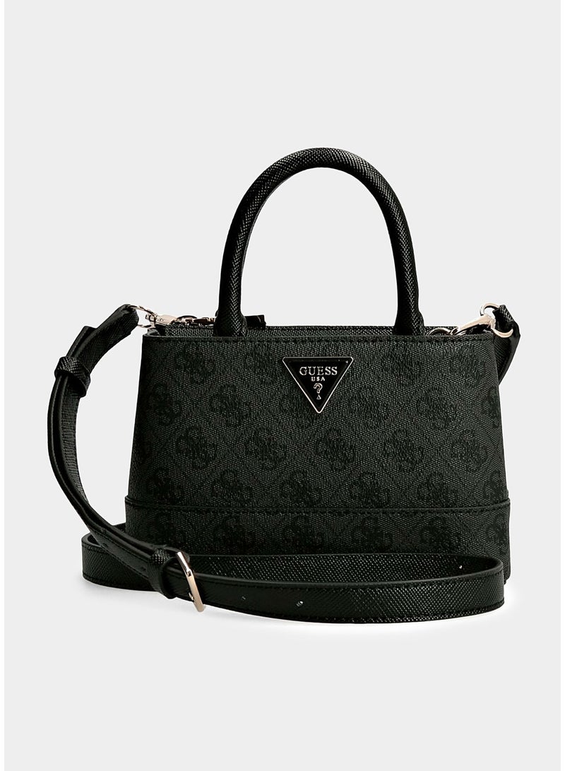 GUESS CORDELIA Bag with 4G logo print - Black - Image 1