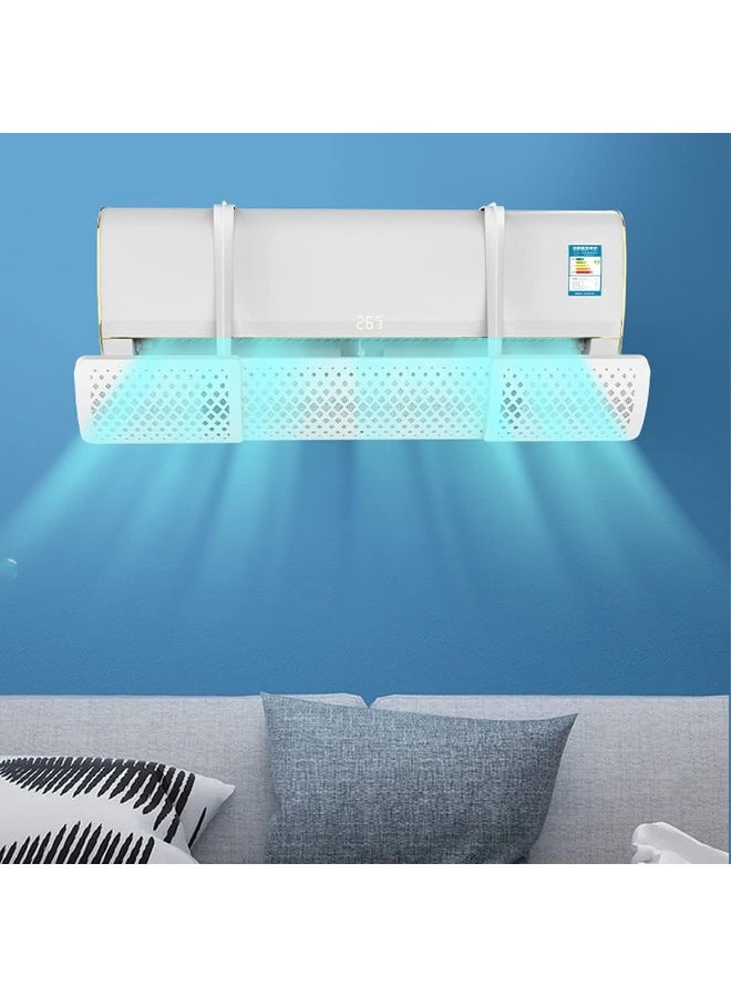 ال سي عاكس مكيف الهواء، حاجب الرياح لمكيف الهواء، عاكس تدفق مكيف الهواء المنفصل القابل للتعديل يمنع مكيف الهواء من النفخ مباشرة، مناسب للمنزل والمكتب، حاجب الرياح القابل للسحب 95 سم - Image 2