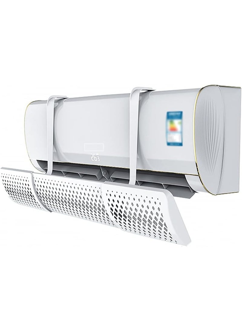 ال سي عاكس مكيف الهواء، حاجب الرياح لمكيف الهواء، عاكس تدفق مكيف الهواء المنفصل القابل للتعديل يمنع مكيف الهواء من النفخ مباشرة، مناسب للمنزل والمكتب، حاجب الرياح القابل للسحب 95 سم - Image 4