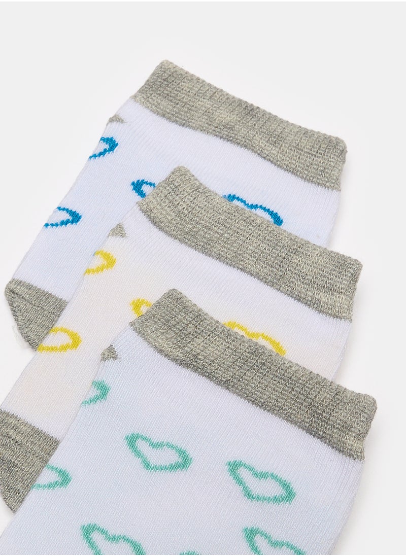 STITCH Baby Pack of 3 Lycra Ankle Socks  - Image 2