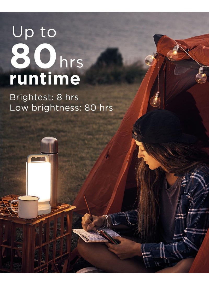 Arabest Solar Camping Lantern 6000mAh, USB Rechargeable Camping Light & Power Supply, Dimmable LED Night Lamp with Up to 80Hrs Runtime, Survival Gear for Emergency, Hurricane, Hiking & Outdoor, Indoor Use - Image 3