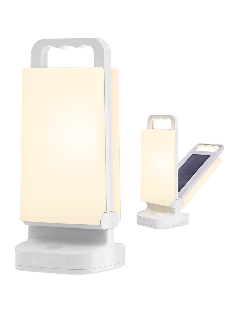 Arabest Solar Camping Lantern 6000mAh, USB Rechargeable Camping Light & Power Supply, Dimmable LED Night Lamp with Up to 80Hrs Runtime, Survival Gear for Emergency, Hurricane, Hiking & Outdoor, Indoor Use - Image 1