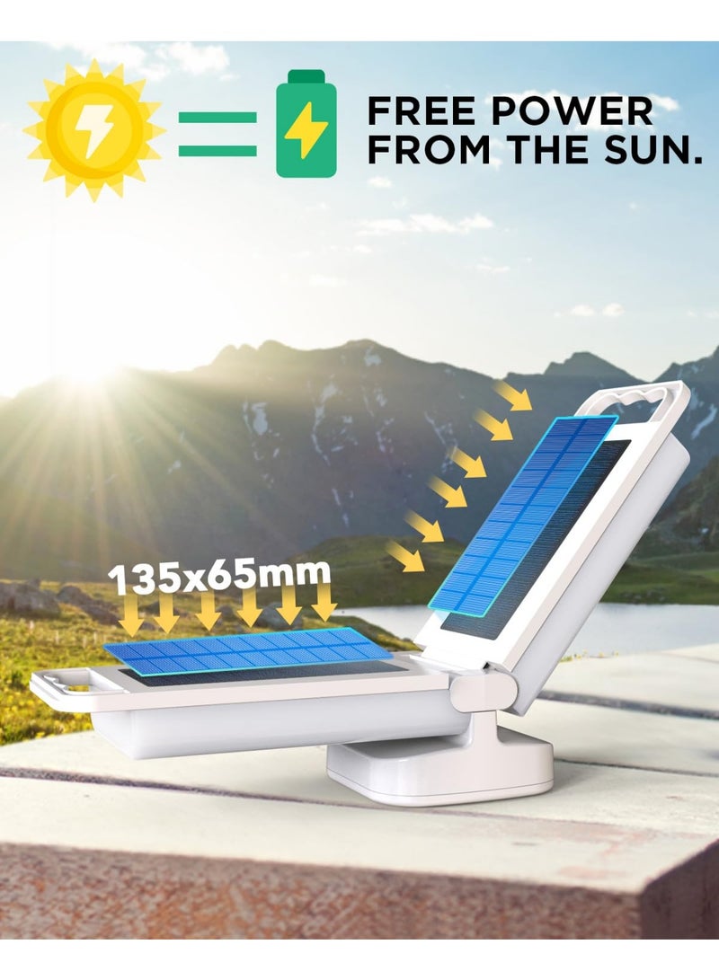 Arabest Solar Camping Lantern 6000mAh, USB Rechargeable Camping Light & Power Supply, Dimmable LED Night Lamp with Up to 80Hrs Runtime, Survival Gear for Emergency, Hurricane, Hiking & Outdoor, Indoor Use - Image 2