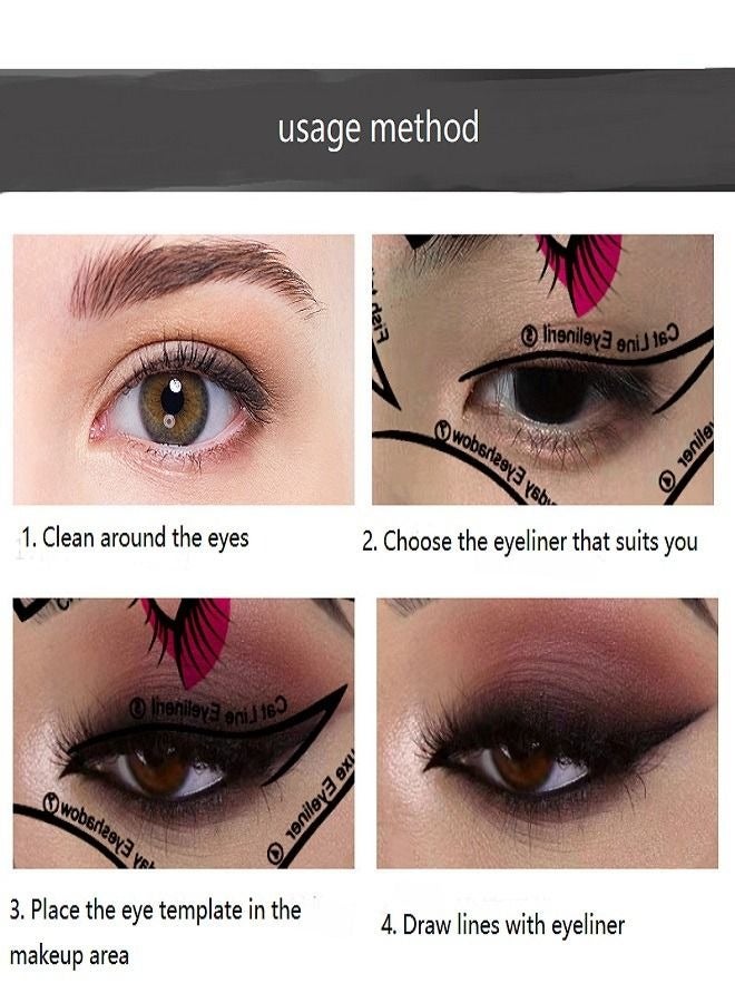Generic Eyeliner Sticker Six in One eye shadow eyeliner Makeup Aid eyeliner eye shadow Card Cat Eye Makeup  - Image 2