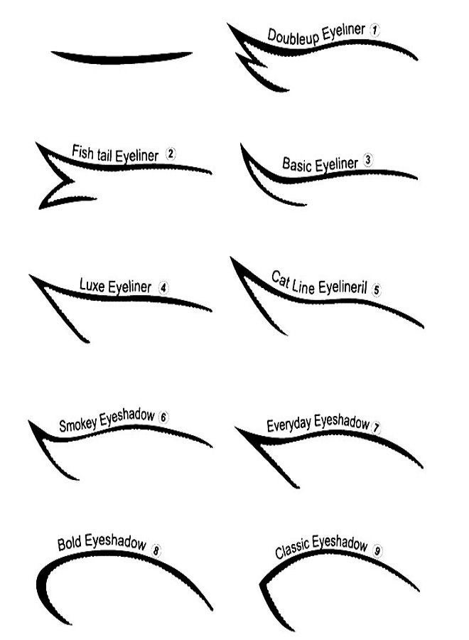 Generic Eyeliner Sticker Six in One eye shadow eyeliner Makeup Aid eyeliner eye shadow Card Cat Eye Makeup  - Image 3