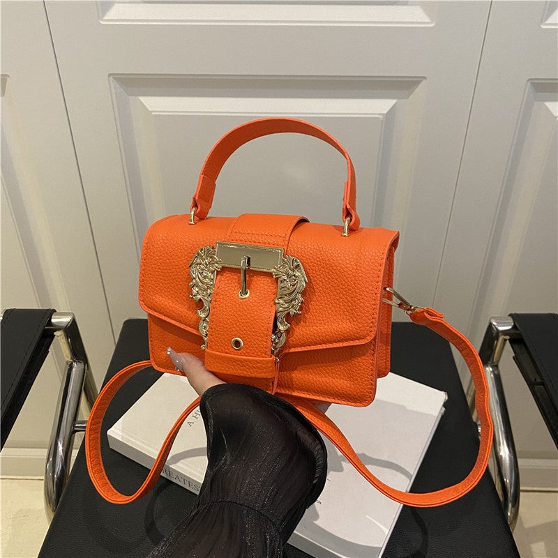 New Style Temperament New Lock Portable Small Square Bag Texture Women'S Bag New Autumn Shoulder Crossbody Bag No White - Image 2