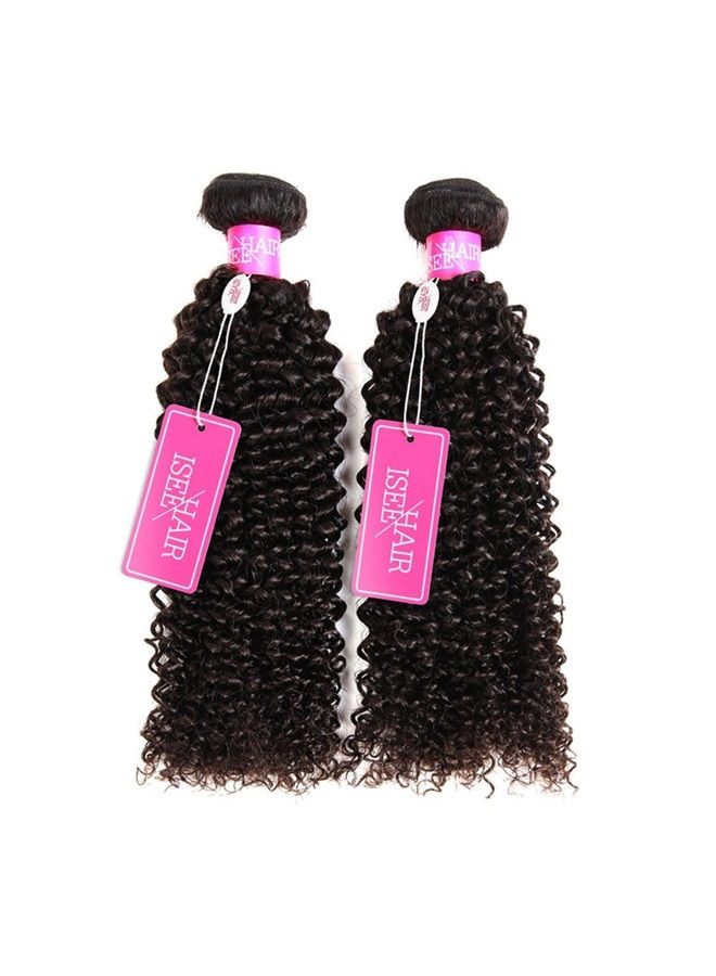 ISEE Hair 9A Grade Mongolian Kinky Curly Hair Extension Virgin Human Hair Weaving 3 Bundles Kinky Curly Virgin Hair 100% Human Hair Weaves Extension Mongolian Virgin Hair (20 20 20inches) - Image 2