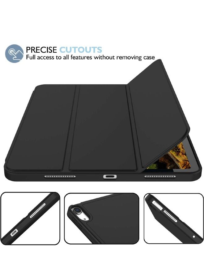 Protective Case for iPad Air 5th Generation 2022/iPad Air 4th Generation 2020 10.9 Inch with Pencil Holder, Support Touch ID and Auto Wake/Sleep, Trifold Stand Smart Case (Black)  - Image 5