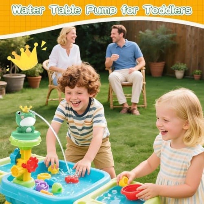 weirtoya Water Table Pump for Toddlers - Battery Powered Cordless Splash Toy for Outdoor Summer Fun (Dark  Green) - Image 4