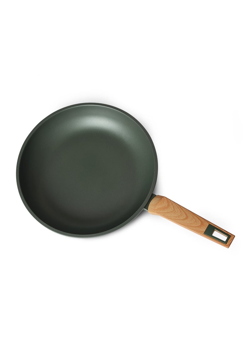 Fissman Frying Pan 28cm, Non-Stick  Aluminum TouchStone Ceramic Coating Frypan Olivi Series Bakelite Soft-Touch Coating Handle with Induction Compatible for all Cooktops  - Image 4