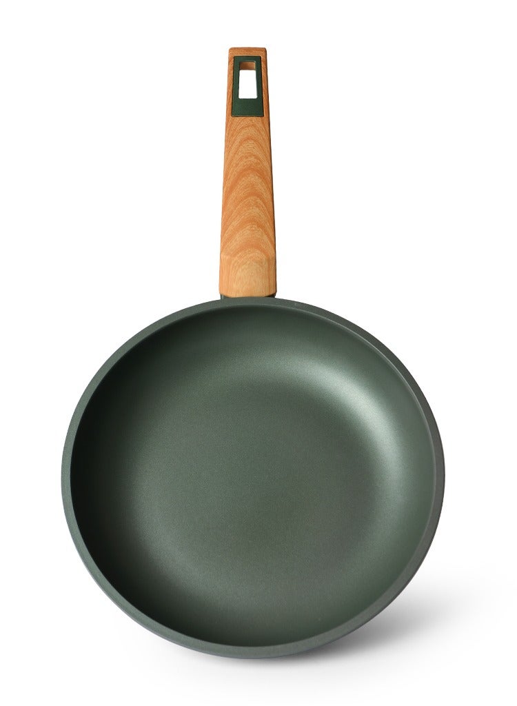 Fissman Frying Pan 28cm, Non-Stick  Aluminum TouchStone Ceramic Coating Frypan Olivi Series Bakelite Soft-Touch Coating Handle with Induction Compatible for all Cooktops  - Image 5