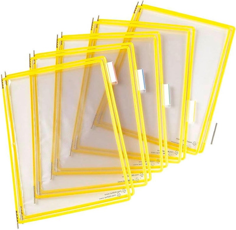 Tarifold DJOIS Pivoting Pockets for Wall or Desk Systems - Durable Non-Glare Material - Letter-Size - 10 Pockets - 20 Sheet Capacity - Wire-Reinforced - Index Tabs - Image 1