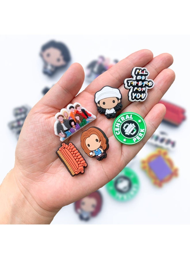 Peachjoy 16pcs Shoe Decoration Charms, PVC Shoe Charms for Shoes Silicone Wristbands, PVC Shoe Charms for Croc, Different Shapes, Hole Hole Shoes Buckle, Party Gift for Kids and Teens Girls - Image 3
