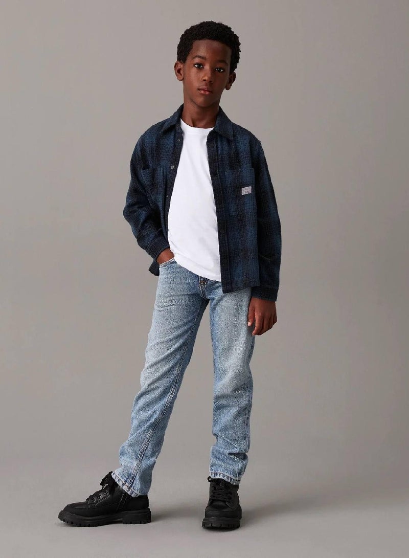 كالفن كلاين جينز قميص بنقشة مربعات - Image 4