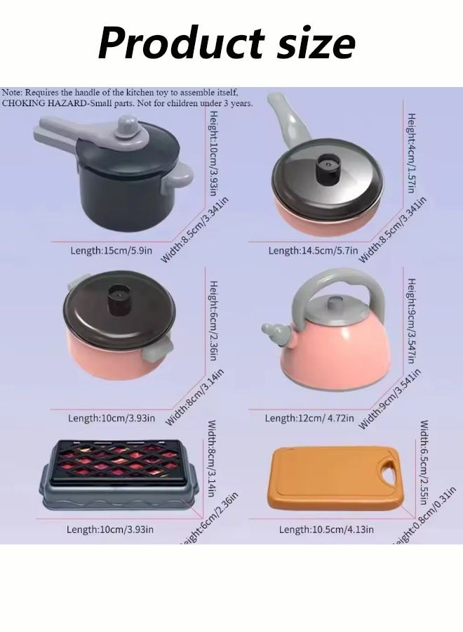 Kids Kitchen Toys Set 61 PCS Play Kitchen Accessories Kit with Play Pots Pretend Food Cooking Toy Toddler Girls Boy Gift Kitchen Toys Playset for Toddlers Toy Pots and Pans - Image 2