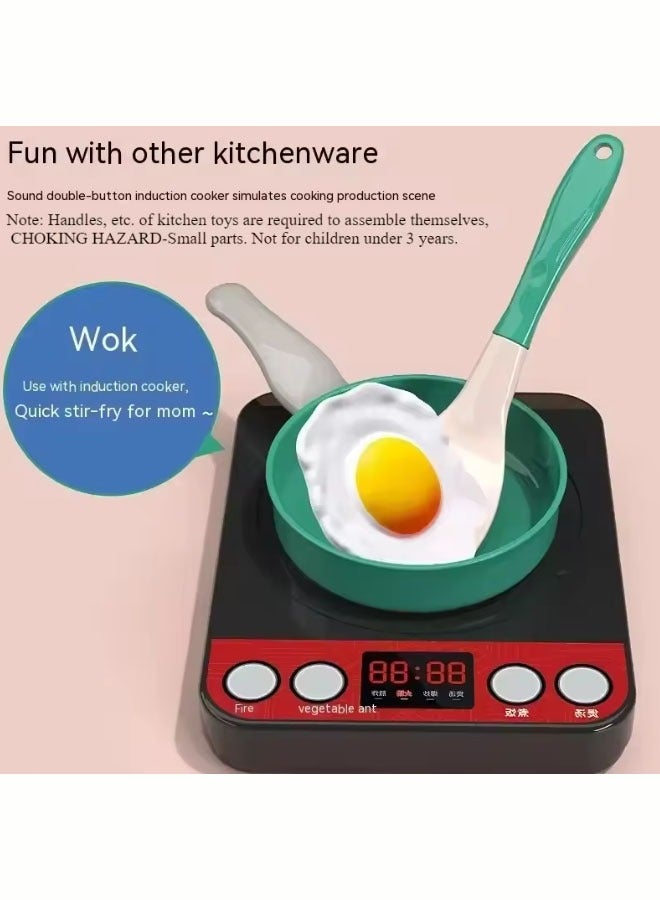 Kids Kitchen Toys Set 61 PCS Play Kitchen Accessories Kit with Play Pots Pretend Food Cooking Toy Toddler Girls Boy Gift Kitchen Toys Playset for Toddlers Toy Pots and Pans - Image 5