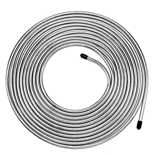 MuHize 3/16 Brake Line - 25 ft Zinc Coated Professional Brake Tube(2025 New), Roll 25 Ft. of 3/16 Rustproof Steel Tubing, Corrosion Protection - Image 1