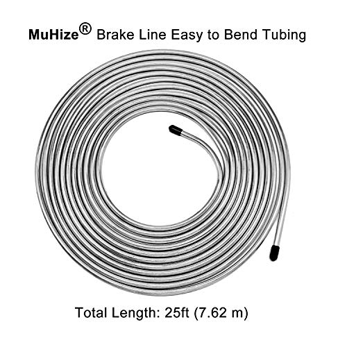 MuHize 3/16 Brake Line - 25 ft Zinc Coated Professional Brake Tube(2025 New), Roll 25 Ft. of 3/16 Rustproof Steel Tubing, Corrosion Protection - Image 3