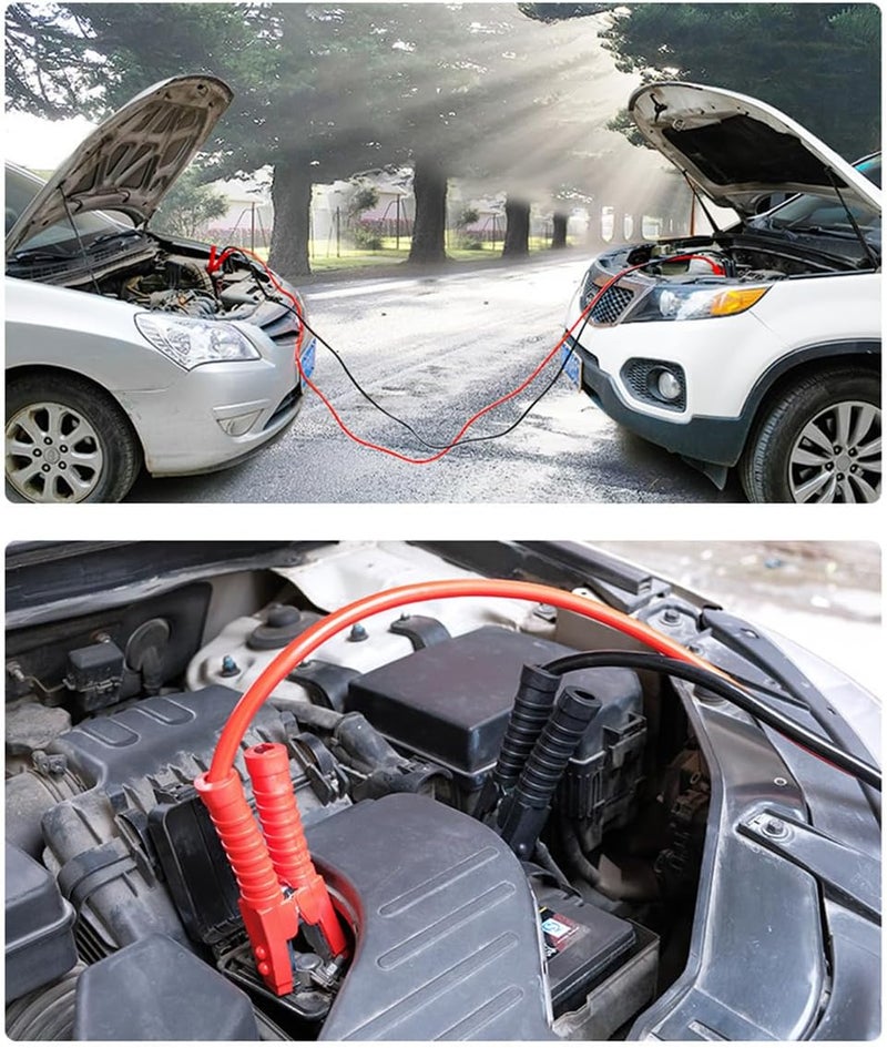 ELEPHANTBOAT ZORBES® 9.8ft Jumper Cables Car Jumper Cable Battery Booster Wire with Large Insulated Alligator Clips Car Emergency Booster Cables for Jump-start Car, Restart Engine Car Emergency Jumper Cable - Image 5