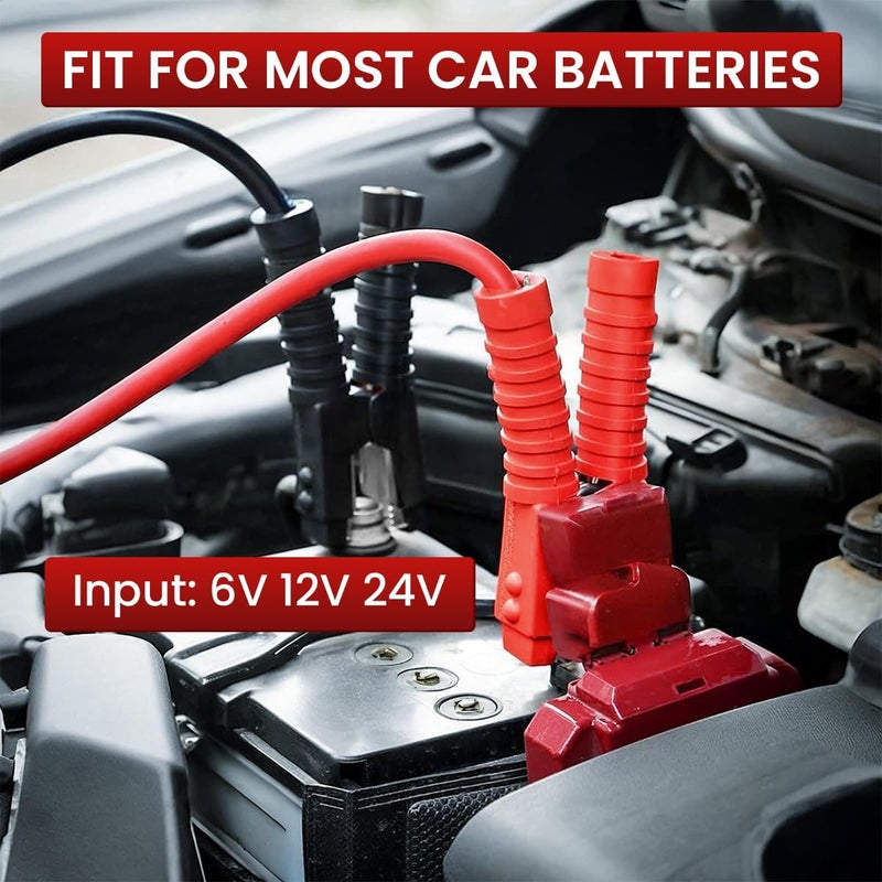 ELEPHANTBOAT ZORBES® 9.8ft Jumper Cables Car Jumper Cable Battery Booster Wire with Large Insulated Alligator Clips Car Emergency Booster Cables for Jump-start Car, Restart Engine Car Emergency Jumper Cable - Image 4