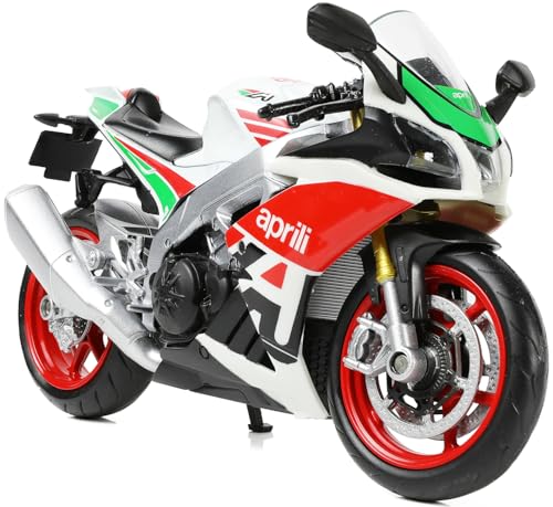 Risopen 112 Motorcycle Model Toy Compatible for Aprilia RSV4 RR1000 Metal Diecast Mini Motorbike No Assembly Required Display Gift for Adult Collectors - Image 1