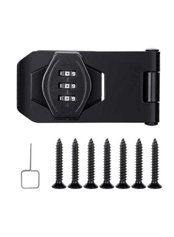 ACYYH 3-Digit Combination Lock for Refrigerator, Freezer and Cabinet, Black, Non-Drilling Installation - Image 1