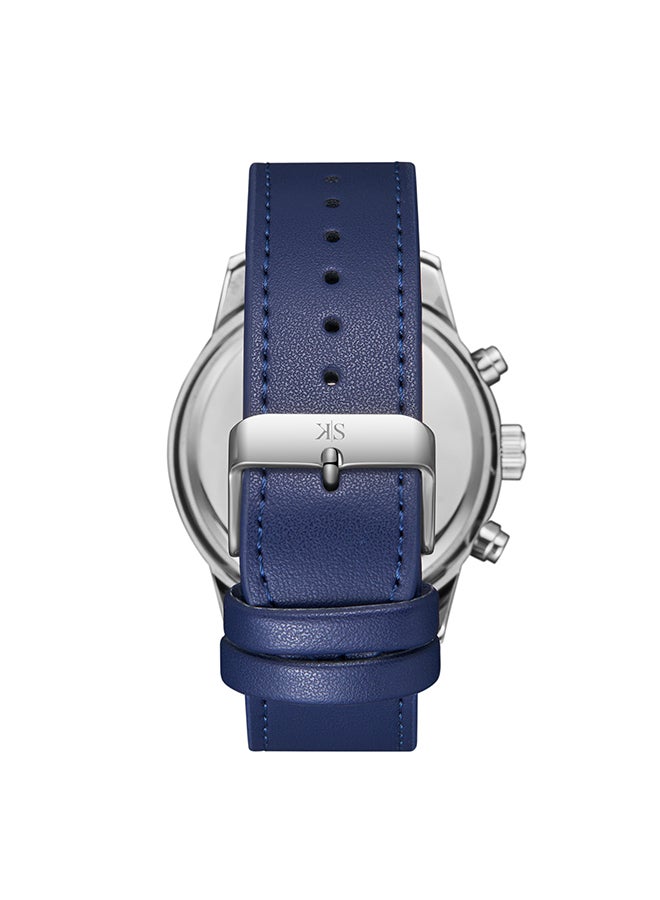 KENNETH SCOTT Men's Leather  Analog Watch K24121-SLNN - 50 mm  - Image 2