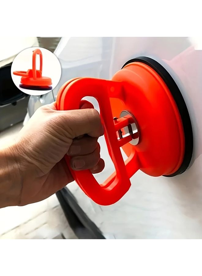 Red Car Dent Puller 2pcs Heavy Duty Suction Cup Lifter For Body Window Glass Tile - Image 1