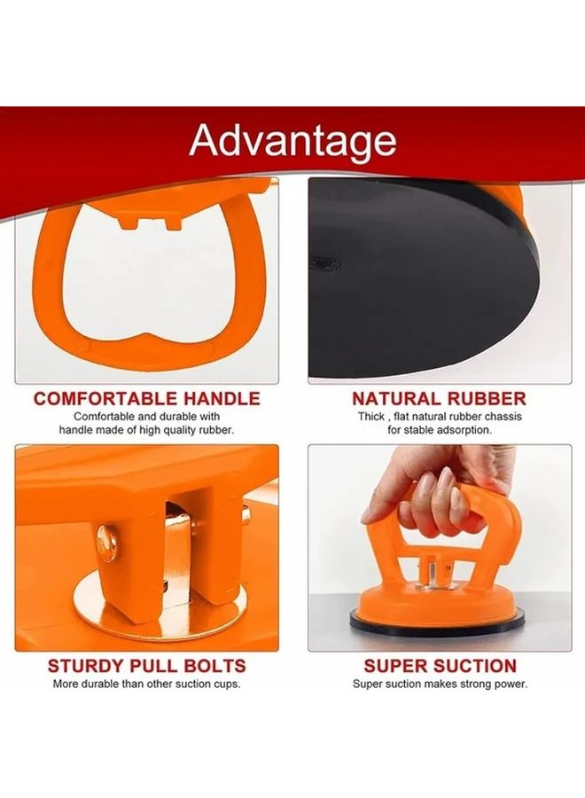 Red Car Dent Puller 2pcs Heavy Duty Suction Cup Lifter For Body Window Glass Tile - Image 3