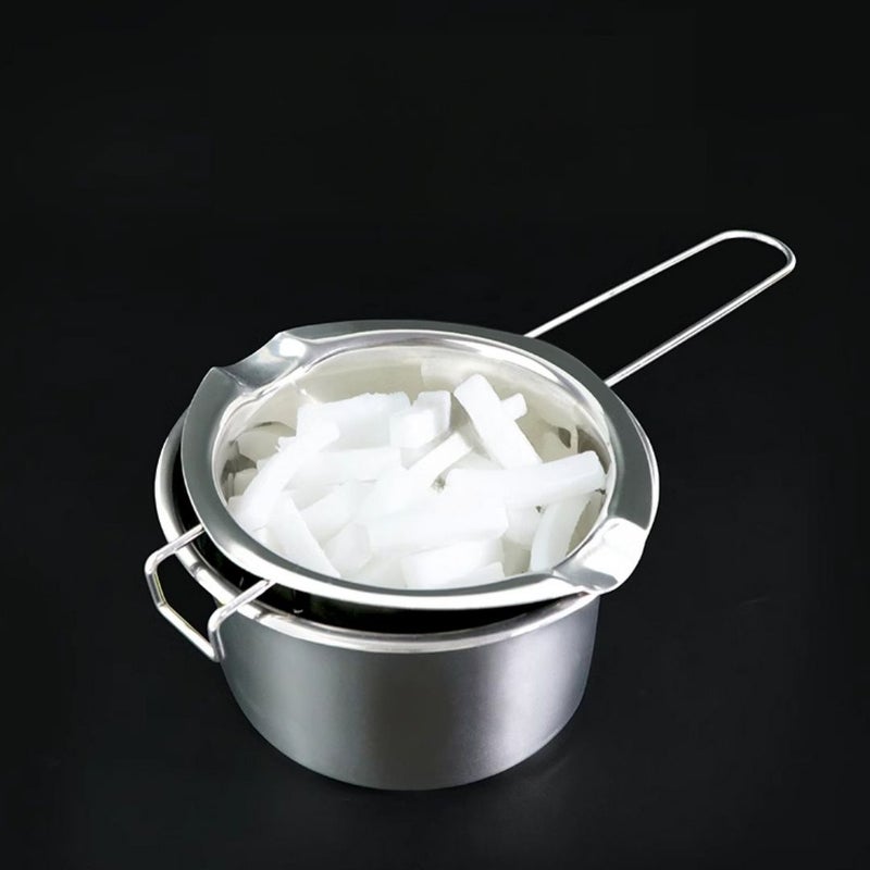 Silver Melting Bowl Set for Chocolate Fondue Baking Tools Heat Resistant Melting Pot - Image 5