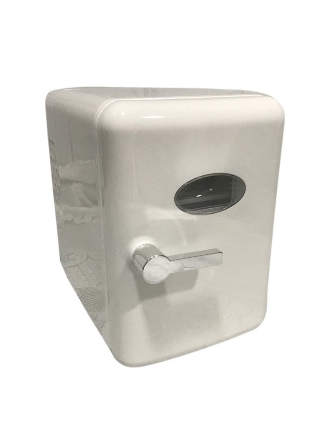 White Mini Portable Personal Fridge Cooler for car, 4 Liter Capacity fits Six Cans, Chills Six 350 ml Cans, 100% Freon-Free & Eco Friendly Beverage Cooler - Image 1