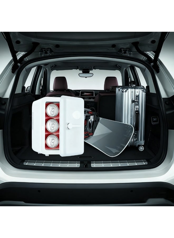 White Mini Portable Personal Fridge Cooler for car, 4 Liter Capacity fits Six Cans, Chills Six 350 ml Cans, 100% Freon-Free & Eco Friendly Beverage Cooler - Image 5