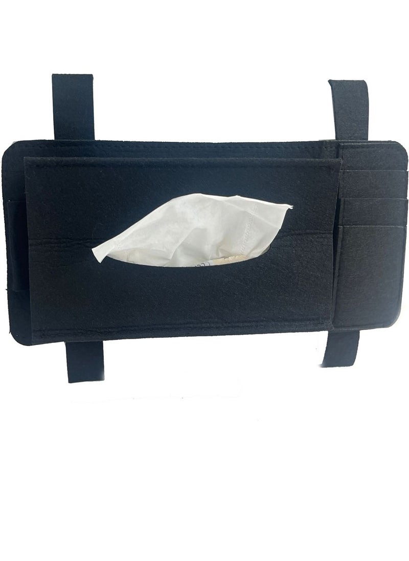 Generic Car Sun Visor Tissue Box Felt Napkin Holder Hanging Car Sun Shade Storage bag  - Image 1