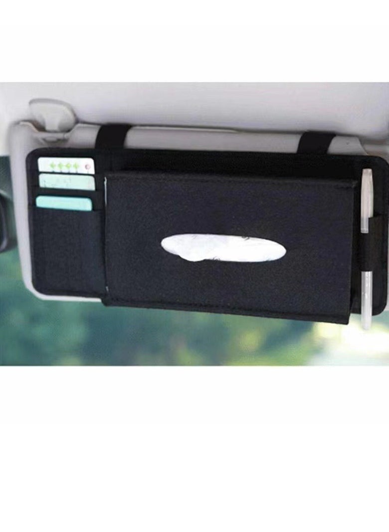 Generic Car Sun Visor Tissue Box Felt Napkin Holder Hanging Car Sun Shade Storage bag  - Image 2