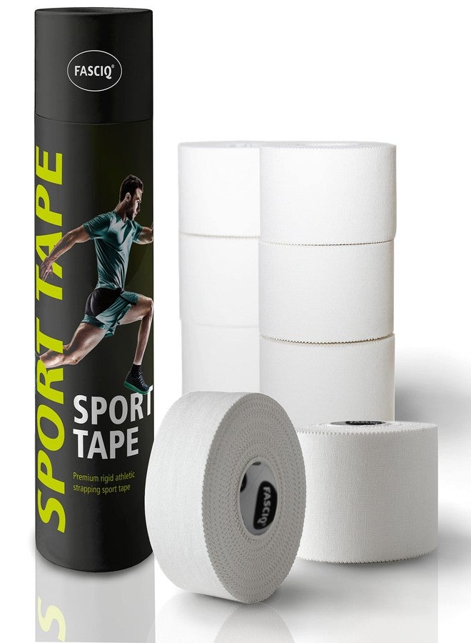 FASCIQ Premium White Athletic Tape | Rigid Sports Tape For Ankle & Wrist Support | 8 Rolls, 1.5inx15yds | 50% More Tape | Easy-tear Breatable Soft Cotton | Best adhesive medical Tape For Athletes & Trainers - Image 1