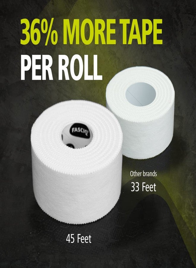 FASCIQ Premium White Athletic Tape | Rigid Sports Tape For Ankle & Wrist Support | 8 Rolls, 1.5inx15yds | 50% More Tape | Easy-tear Breatable Soft Cotton | Best adhesive medical Tape For Athletes & Trainers - Image 4