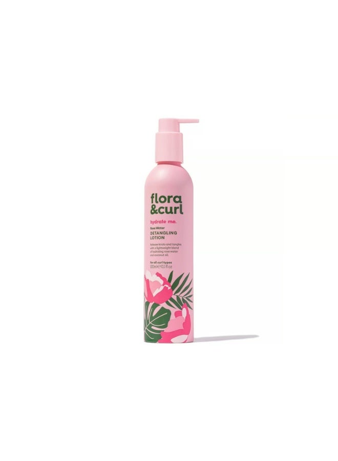 Flora & Curl hydrate me. Rose Water Detangling Lotion 300ml - Image 1