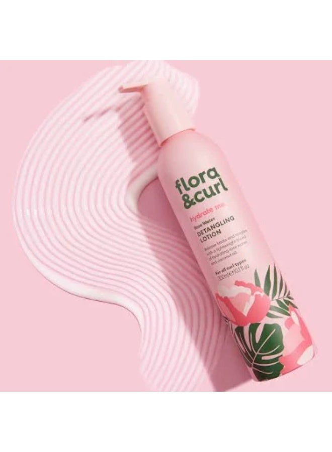 Flora & Curl hydrate me. Rose Water Detangling Lotion 300ml - Image 4
