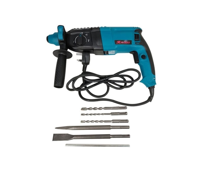 1000W SDS Plus Rotary Hammer Drill 26mm Heavy Duty Electric Hammer Drill Machine with 3 Mode Function Hammer Drilling Chiseling Variable Speed 1500RPM Auxiliary Handle Depth Rod Carry Case for Concrete Brick Tile Metal Wood Construction Use Power - Image 1