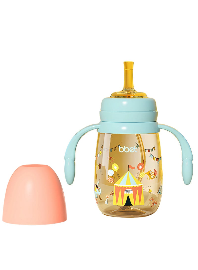 Twisoo Sippy Cups for 1+ Year Old, 240ml Spill-Proof Training Cup with Spout & Weighted Straw, PPSU No-Spill Toddler Cup with Handle, Leak-Proof Baby Cup ( Pink ) - Image 1