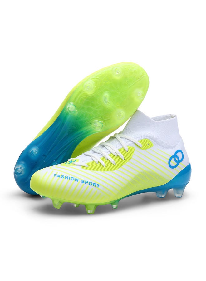 Children's Football Shoes Men's Teenagers Broken Nails Sports Training Shoes Club Game Indoor Outdoor Fluorescent Green X806 Long Nail