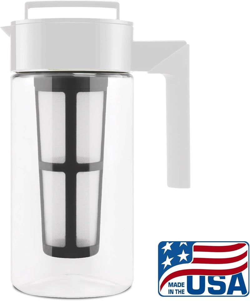 Takeya Patented Deluxe Cold Brew Coffee Maker, One Quart, White - Image 2