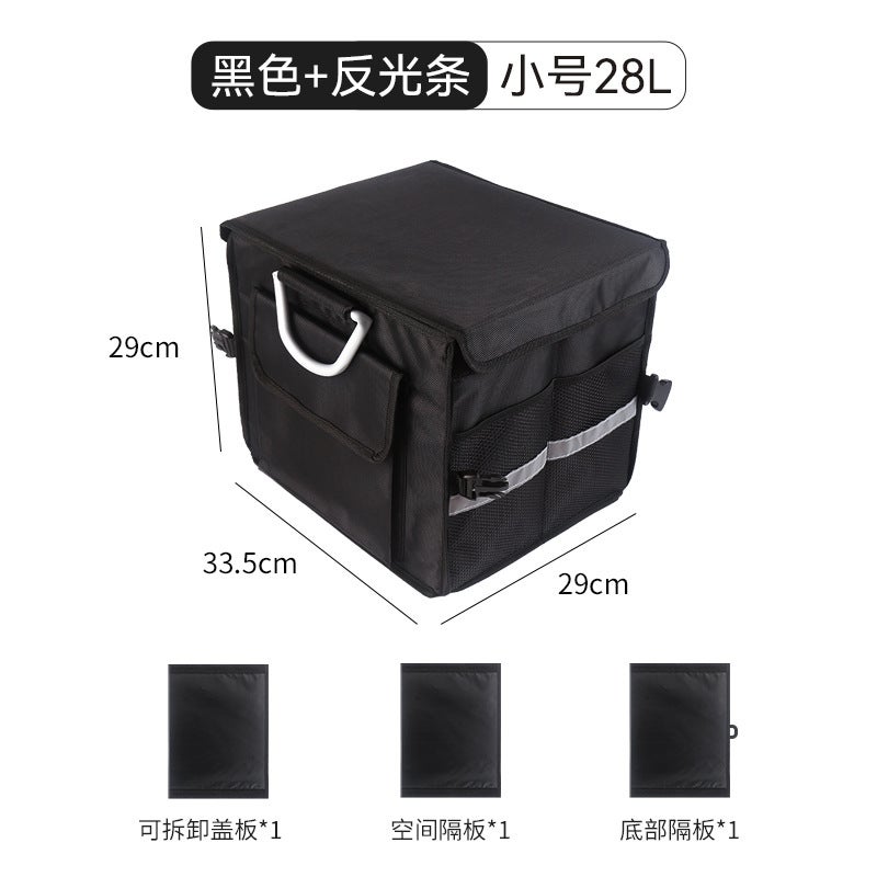 Car Trunk Storage Box - Large Capacity, Foldable Organizer with Handles