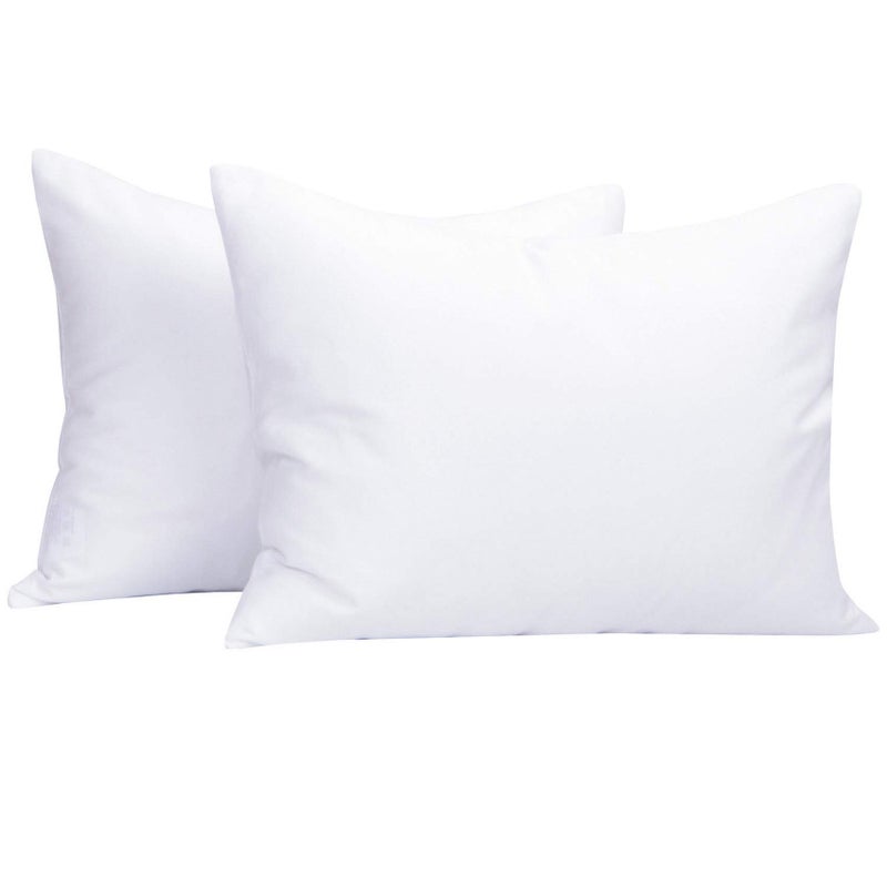 NTBAY Zippered Toddler Pillowcases Set of 2, 100% Brushed Microfiber 13x18 Pillowcases, Super Soft and Cozy Travel Kids Nursery Pillow Cases, 13x18 Inches, White - Image 1
