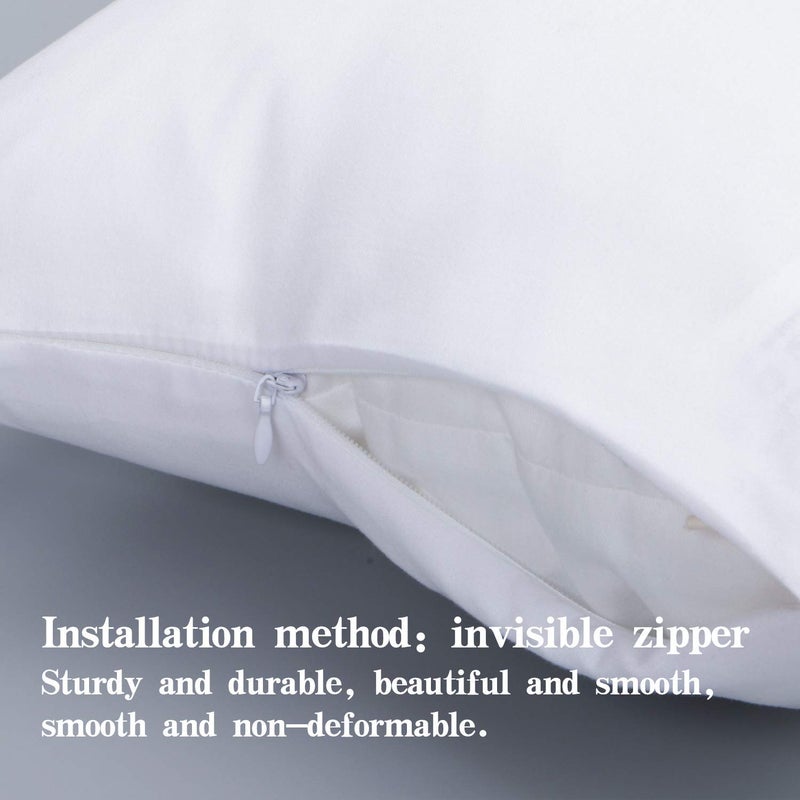 NTBAY Zippered Toddler Pillowcases Set of 2, 100% Brushed Microfiber 13x18 Pillowcases, Super Soft and Cozy Travel Kids Nursery Pillow Cases, 13x18 Inches, White - Image 4