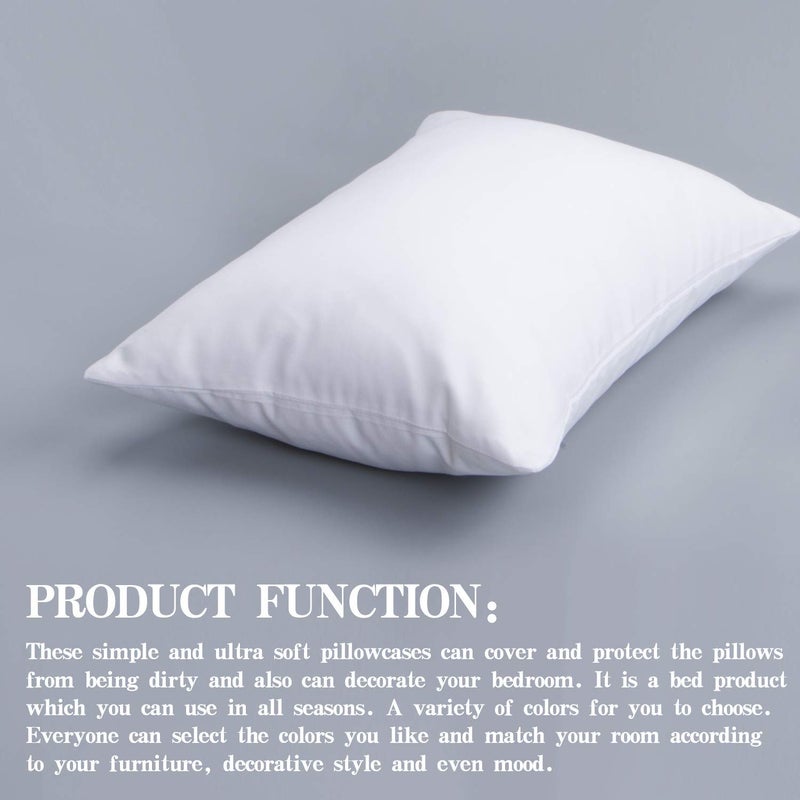 NTBAY Zippered Toddler Pillowcases Set of 2, 100% Brushed Microfiber 13x18 Pillowcases, Super Soft and Cozy Travel Kids Nursery Pillow Cases, 13x18 Inches, White - Image 5