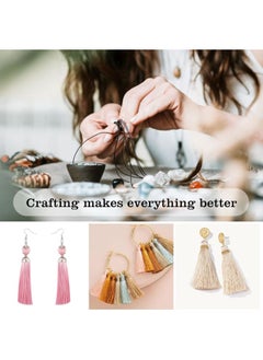 Generic Creatrill 100 Pcs 13cm/5 Inch Silky Handmade Soft Craft Mini Tassels with Loops for Jewelry Making, DIY Projects, Bookmarks, 20 Colors, 5 Pcs of Each  - Image 5