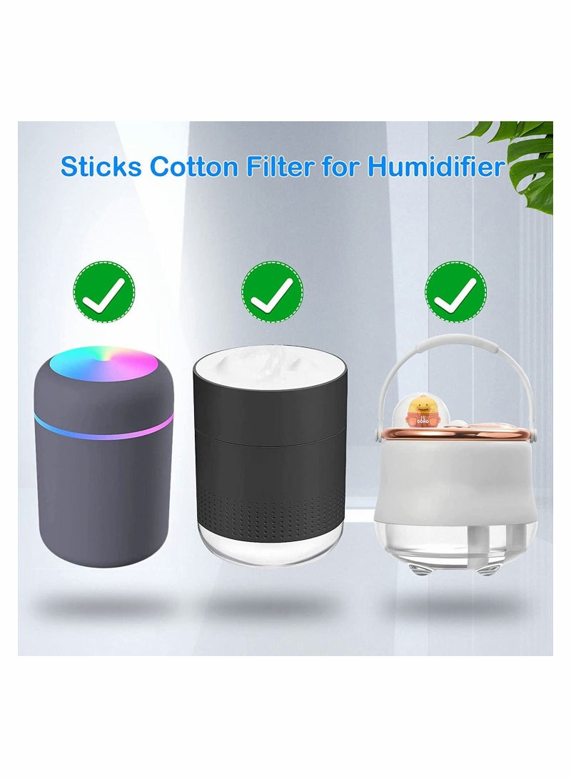 واي آند دي Humidifier Sticks Filter Replacement Wick 40 Pieces Refill SticksCotton for Cool Mist Humidifiers Portable Diffuser USB Mini in Office Bedroom 4 Inch - Image 3